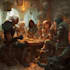 do dnd group party illustration