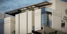 upgrade 3d modern street row house, front elevation, detached exterior rendering