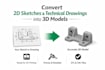 turn your technical drawing into 3d cad model for 3dprinting, ect