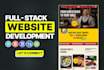 do custom website development as full stack developer, front end and back end