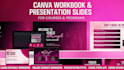 do interactive canva workbook design, editable coaches canva presentation slide