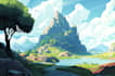 create environment fantasy landscape illustration
