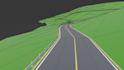 create a 3d mountain road environment for racing games