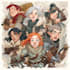 paint dnd character party and character party illustration