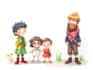 do watercolor style characters and illustrations