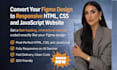 convert your figma design to responsive HTML CSS and javascript business website