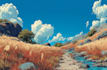 draw a natural landscape and background illustration