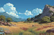 draw a natural landscape and background illustration