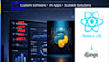 develop scalable full stack web apps using  anvil ,python django,and react js