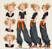 character turnarounds and reference sheets with concept art