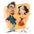 draw artistic cartoon caricatures