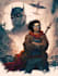 do retro vintage poster cover illustration in comic style
