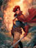 do a professional illustration, splash art, comic cover