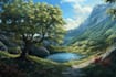 digitally paint fantasy landscape