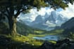 create fantasy landscape illustrations