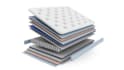 create mattress, duvet, pillow 3d rendering, exploded view