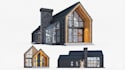 design unique tiny house with 3d render, architectural plans