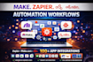 setup make com automation zapier integration n8n workflows made com scenarios