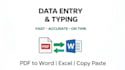 do fast and accurate data entry and typing work