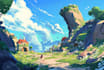 fantasy landscapes, illustration, environment
