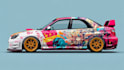 wrap the car wrapping with itasha decal vector design