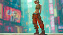 illustrate you as a cyberpunk style character