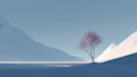 create minimalist landscape illustrations and posters