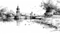 draw natural and urban landscapes in ink with vector conversion