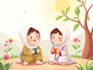 illustrate cute islamic children storybook illustration