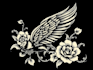 draw a custom linocut style flash tattoo design