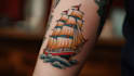 create a traditional style tattoo design