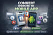 convert website to app develop replit ios andriod flutter angular nodejs mobile