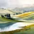 draw original watercolor landscape or architecture art