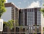 redevelop modern residential building,unity apartment space, community landscape
