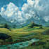 digitally paint fantasy landscape