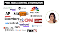 do press release writing and distribution, media outreach, authority backlinks