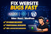 fix odoo, react wordpress website bugs error within 24 hours