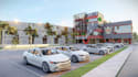 render 3d baseball field, baseball stadium,sport complex,amphitheater projection