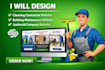 build squarespace website contractor website janitorial website