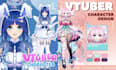 design vtuber model rig live2d model 2d vtuber rigging anime style, vtube studio