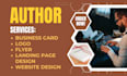 design author website author logo ebook landing page