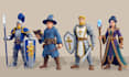 do 3d low poly modeling character rigging for your game or animation