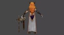 uv unwrap 3d game character,mid poly game model,asset retopology,female warrior