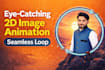 create eye catching 2d image animation with seamless loop