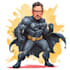 create a premium superhero caricature character