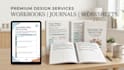 design a premium spanish mental health workbook, journal, printable worksheet