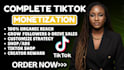 do complete tik tok monetization, tiktok promotion for creator reward program