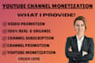 complete youtube monetization channel promotion for channel monetization