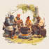 design an your dnd group party illustration