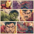 comic book strip, super hero, comic art